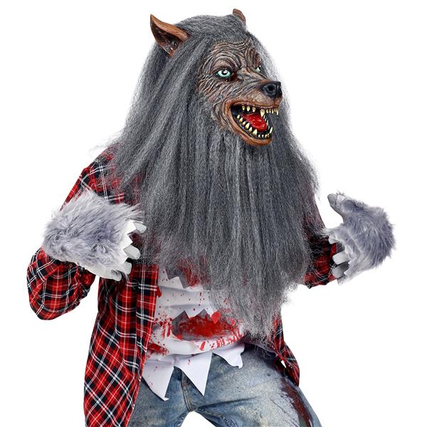 Grote foto halloween masker weerwolf met vacht verzamelen overige verzamelingen