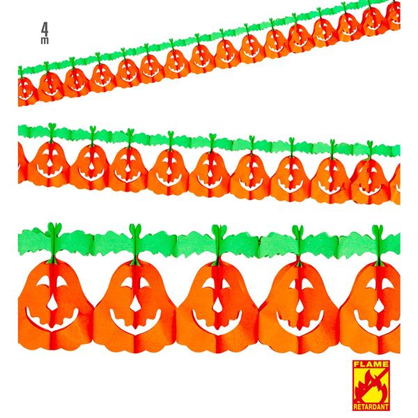 Grote foto halloween slinger pompoenen 4m verzamelen overige verzamelingen