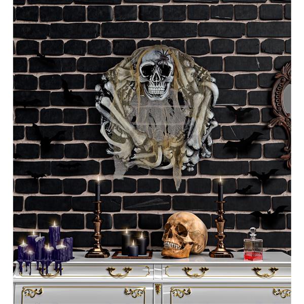 Grote foto halloween wanddecoratie botten krans 50cm verzamelen overige verzamelingen