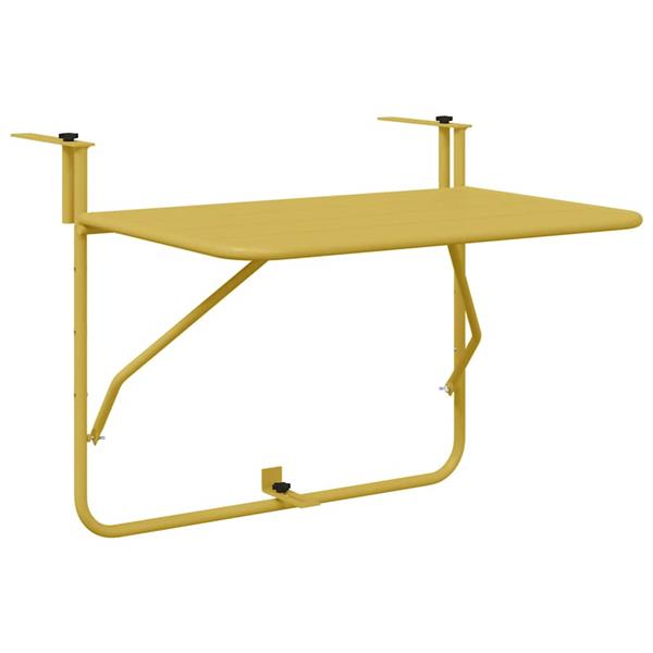 Grote foto vidaxl hangende balkon tafel goud 60 x 39 x 65 cm staal tuin en terras tuinmeubelen