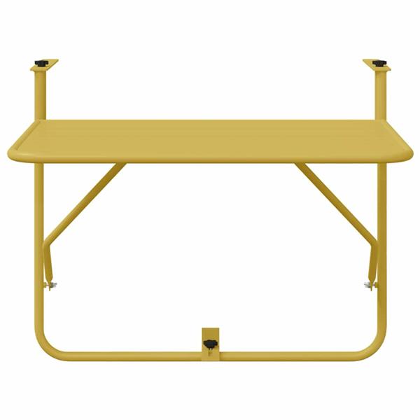 Grote foto vidaxl hangende balkon tafel goud 60 x 39 x 65 cm staal tuin en terras tuinmeubelen