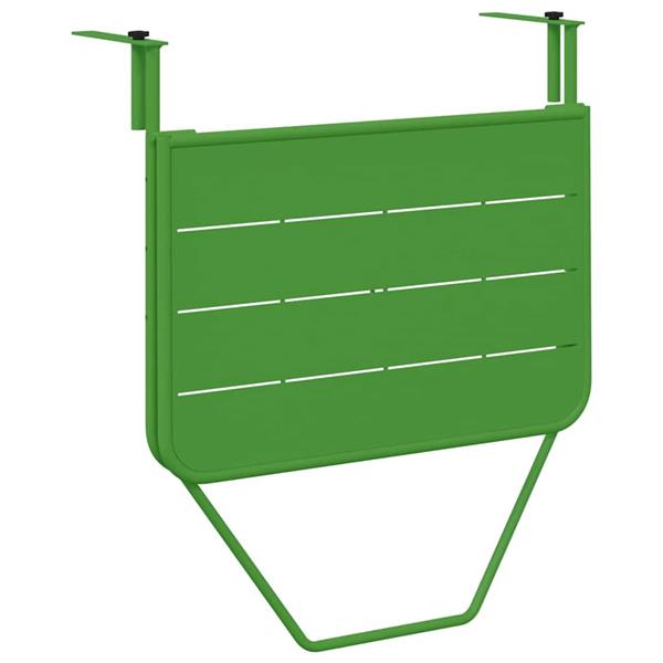 Grote foto vidaxl hangende balkon tafel groen 60 x 39 x 65 cm staal tuin en terras tuinmeubelen
