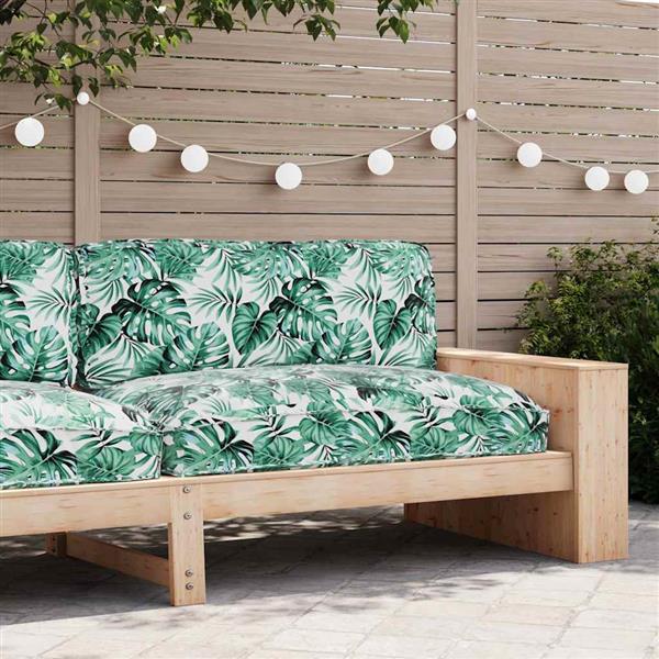 Grote foto vidaxl palletkussen voor zitting floral bladpatroon 120 x 80 x 12 cm huis en inrichting woningdecoratie