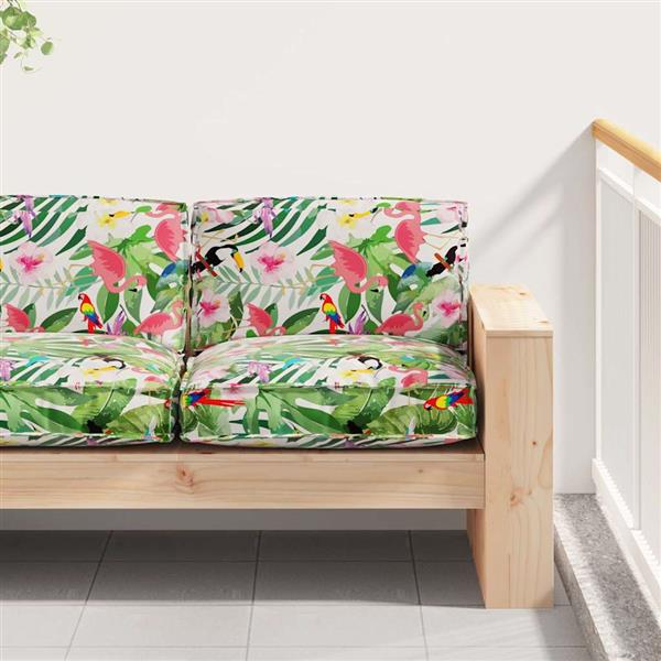 Grote foto vidaxl palletkussen voor zitting bloemen multikleur 80 x 80 x 12 cm huis en inrichting woningdecoratie