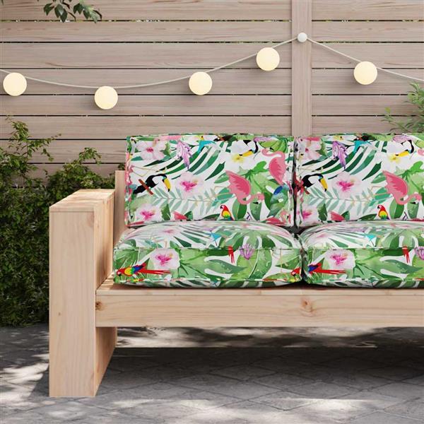 Grote foto vidaxl palletkussen voor zitting bloemen multikleur 80 x 80 x 12 cm huis en inrichting woningdecoratie