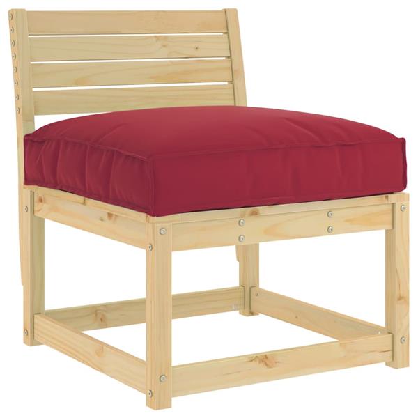 Grote foto vidaxl palletkussen voor zitting wijnrood 80 x 80 x 12 cm oxford stof huis en inrichting woningdecoratie