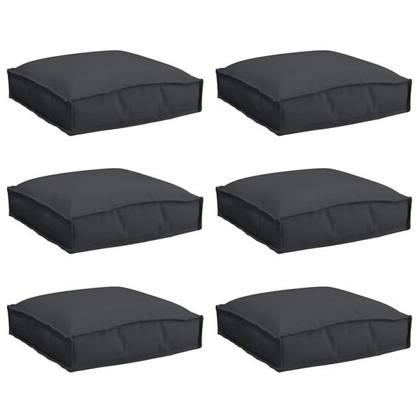 Grote foto vidaxl palletkussen voor zitting 6 pcs zwart 40 x 40 x 8 cm huis en inrichting woningdecoratie