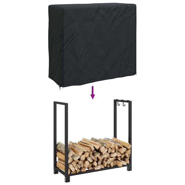 Grote foto vidaxl buitenmeubelhoes zwart 122 x 61 x 106 cm 210d stof tuin en terras tuinmeubelen