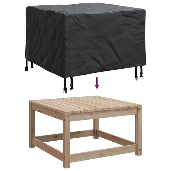 Grote foto vidaxl buitenmeubelhoes zwart 82 x 82 x 50 cm 600d stof tuin en terras tuinmeubelen