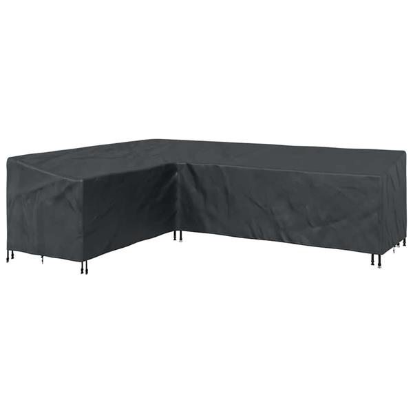 Grote foto vidaxl buitenmeubelhoes zwart 286 x 222 x 80 cm 210d stof tuin en terras tuinmeubelen
