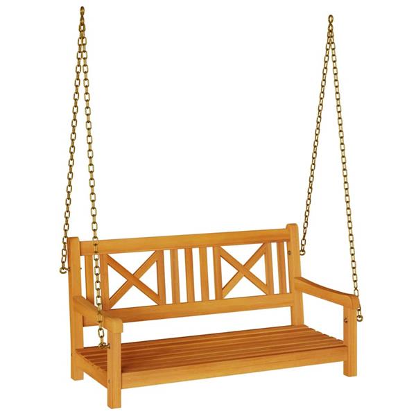 Grote foto vidaxl tuin hangbank bruin 119 x 35 x 47cm massief acaciahout tuin en terras tuinmeubelen