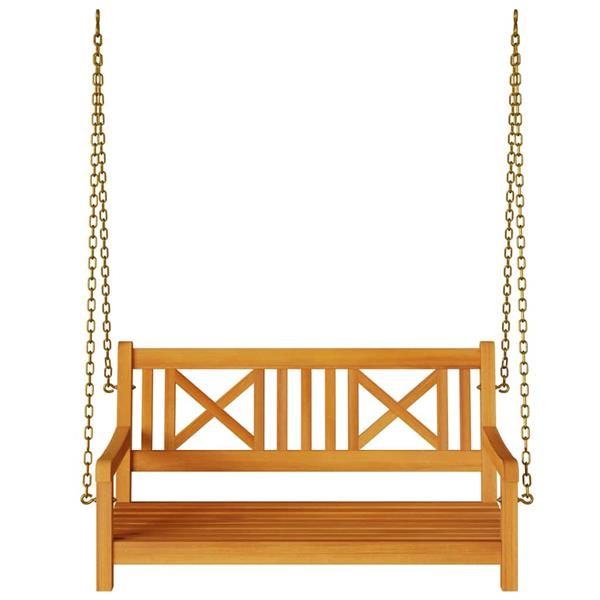 Grote foto vidaxl tuin hangbank bruin 119 x 35 x 47cm massief acaciahout tuin en terras tuinmeubelen