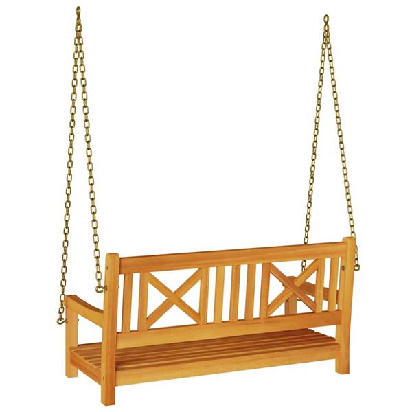Grote foto vidaxl tuin hangbank bruin 119 x 35 x 47cm massief acaciahout tuin en terras tuinmeubelen