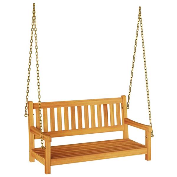 Grote foto vidaxl tuin hangbank bruin 119 x 35 x 47cm massief acaciahout tuin en terras tuinmeubelen
