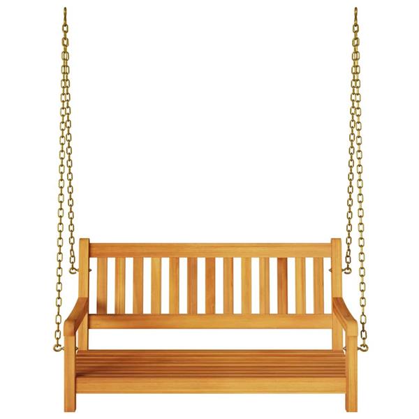 Grote foto vidaxl tuin hangbank bruin 119 x 35 x 47cm massief acaciahout tuin en terras tuinmeubelen
