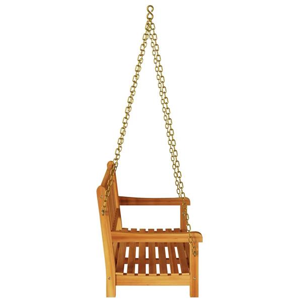 Grote foto vidaxl tuin hangbank bruin 119 x 35 x 47cm massief acaciahout tuin en terras tuinmeubelen