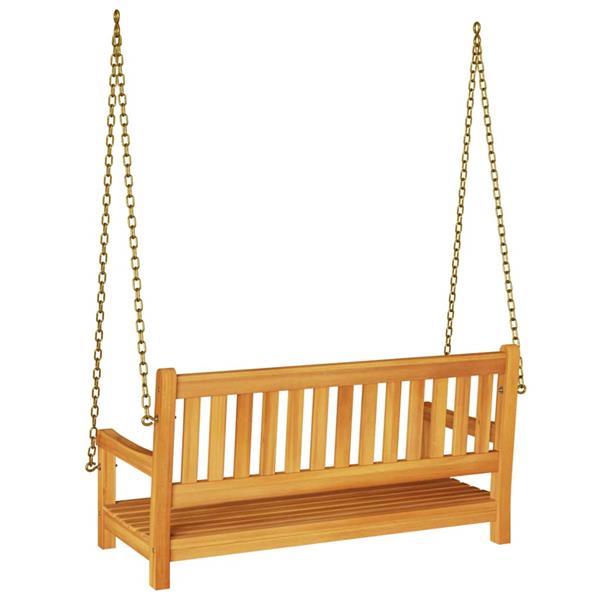 Grote foto vidaxl tuin hangbank bruin 119 x 35 x 47cm massief acaciahout tuin en terras tuinmeubelen