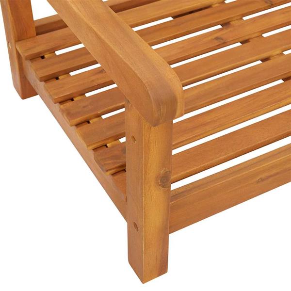 Grote foto vidaxl tuin hangbank bruin 119 x 35 x 47cm massief acaciahout tuin en terras tuinmeubelen