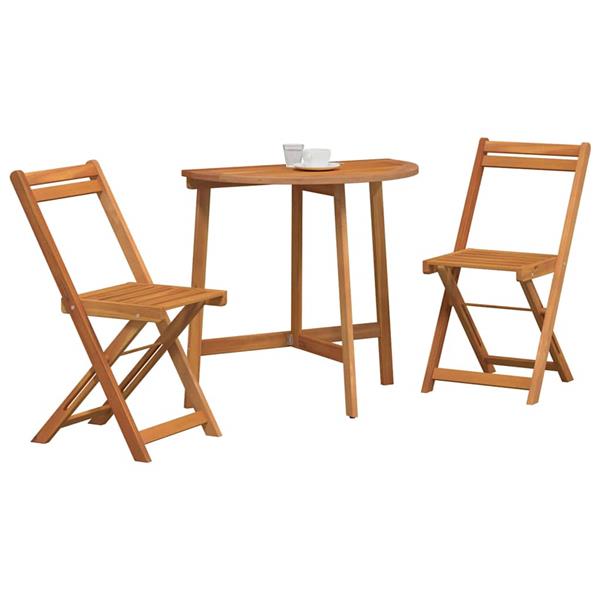 Grote foto vidaxl bistroset 3 pcs bruin massief acaciahout tuin en terras tuinmeubelen