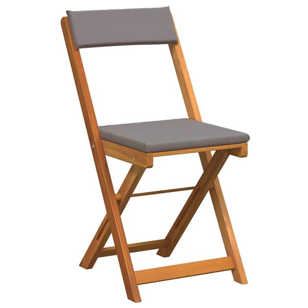 Grote foto vidaxl bistroset 5 pcs bruin massief acaciahout tuin en terras tuinmeubelen