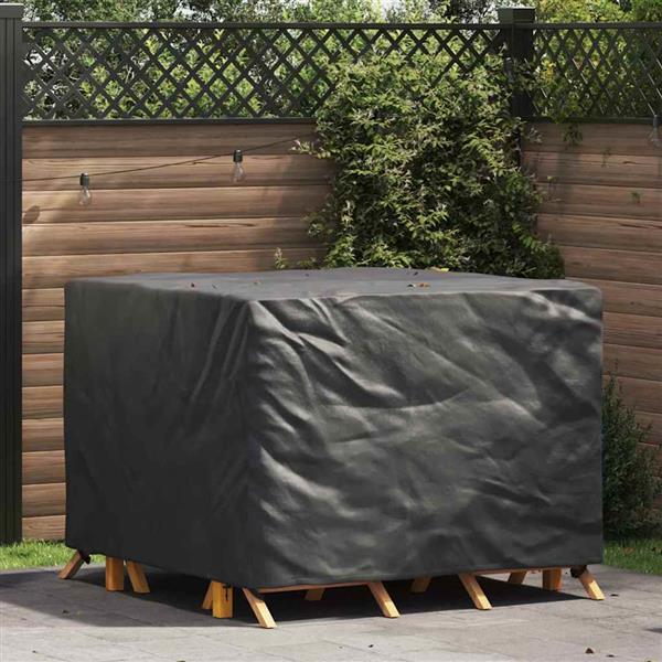 Grote foto vidaxl buitenmeubelhoes zwart 125 x 125 x 74 cm 420d stof tuin en terras tuinmeubelen