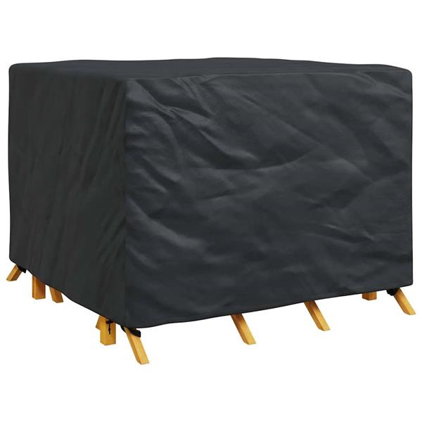 Grote foto vidaxl buitenmeubelhoes zwart 125 x 125 x 74 cm 420d stof tuin en terras tuinmeubelen