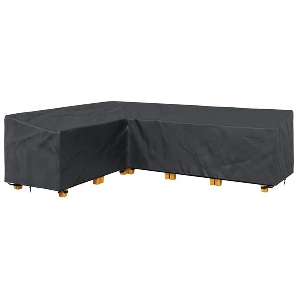 Grote foto vidaxl buitenmeubelhoes zwart 286 x 222 x 80 cm 420d stof tuin en terras tuinmeubelen