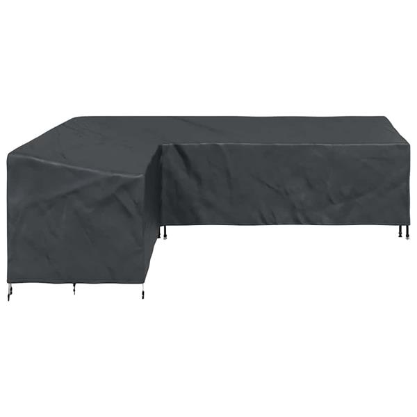 Grote foto vidaxl buitenmeubelhoes zwart 286 x 222 x 80 cm 420d stof tuin en terras tuinmeubelen