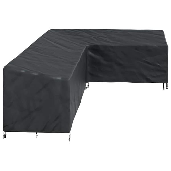 Grote foto vidaxl buitenmeubelhoes zwart 286 x 222 x 80 cm 420d stof tuin en terras tuinmeubelen