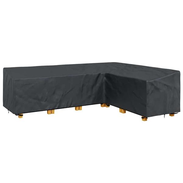Grote foto vidaxl buitenmeubelhoes zwart 286 x 222 x 80 cm 210d stof tuin en terras tuinmeubelen
