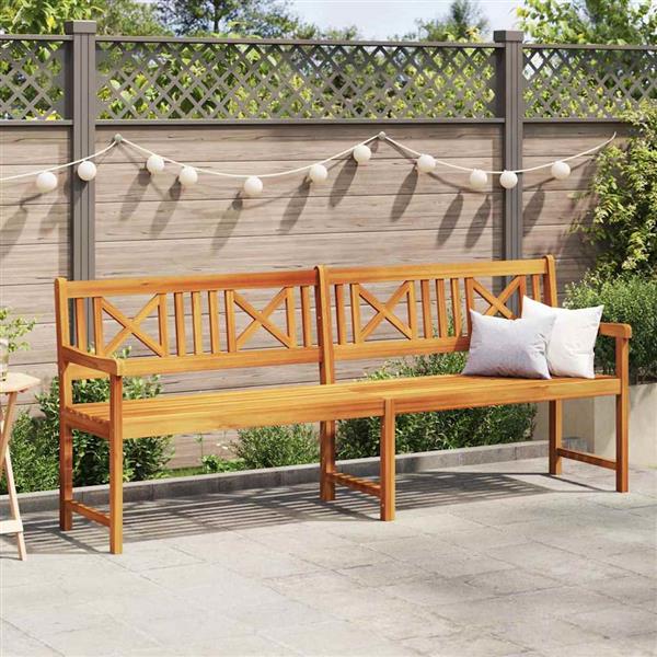 Grote foto vidaxl tuinbank bruin 220 x 56 x 90cm massief acaciahout tuin en terras tuinmeubelen
