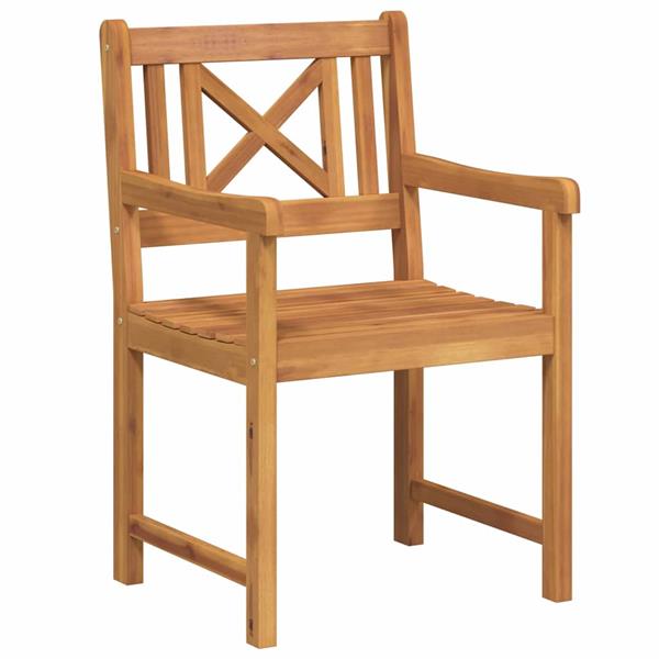 Grote foto vidaxl tuinstoel 2 pcs bruin 56 x 56 x 90 cm massief acaciahout tuin en terras tuinmeubelen