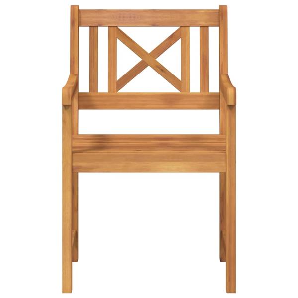 Grote foto vidaxl tuinstoel 2 pcs bruin 56 x 56 x 90 cm massief acaciahout tuin en terras tuinmeubelen