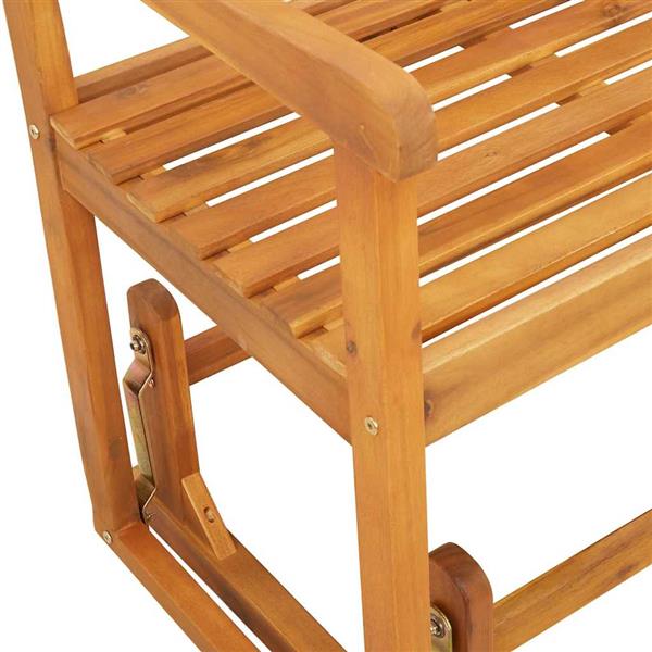 Grote foto vidaxl tuin glider bank bruin 110 x 59 x 97cm massief acaciahout tuin en terras tuinmeubelen
