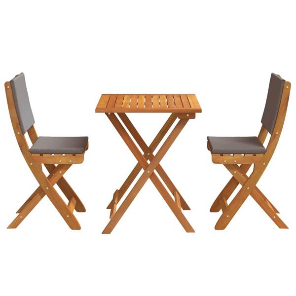 Grote foto vidaxl bistroset 3 pcs bruin massief acaciahout tuin en terras tuinmeubelen