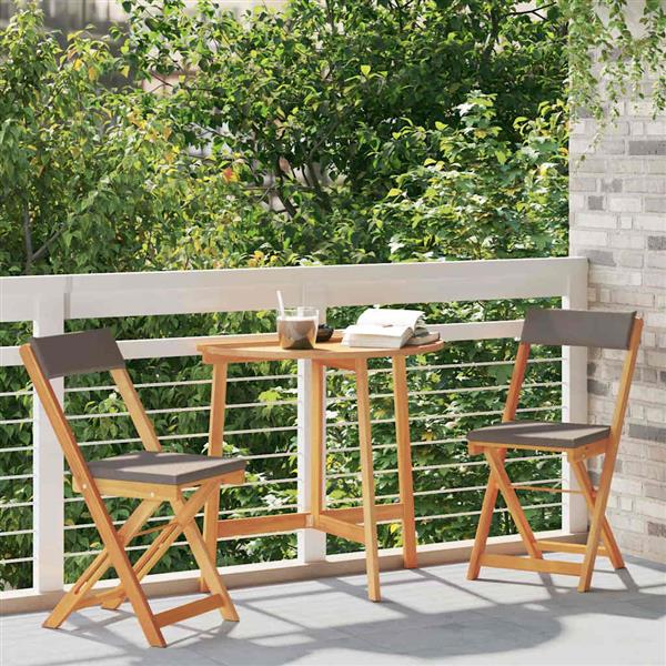 Grote foto vidaxl bistroset 3 pcs bruin massief acaciahout tuin en terras tuinmeubelen