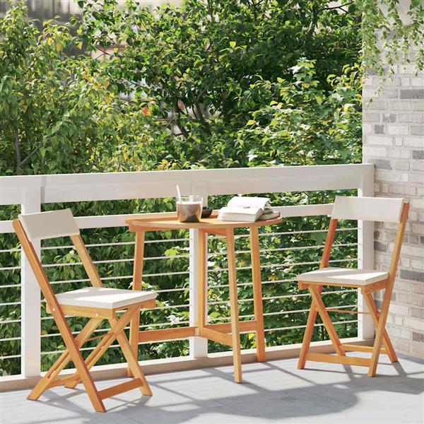 Grote foto vidaxl bistroset 3 pcs bruin massief acaciahout tuin en terras tuinmeubelen