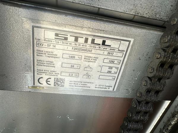 Grote foto vs 22314 elektrische triplex meerijd stapelaar still exvsf14 5.316mm doe het zelf en verbouw hefwerktuigen