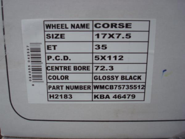Grote foto 17 momo corse black 5x112 7 5j et35 naaf 72 3 auto onderdelen banden en velgen