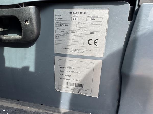 Grote foto toyota 8fbm20t triplo 470 freelift sideshift elektrisch 2017 6535hours agrarisch heftrucks