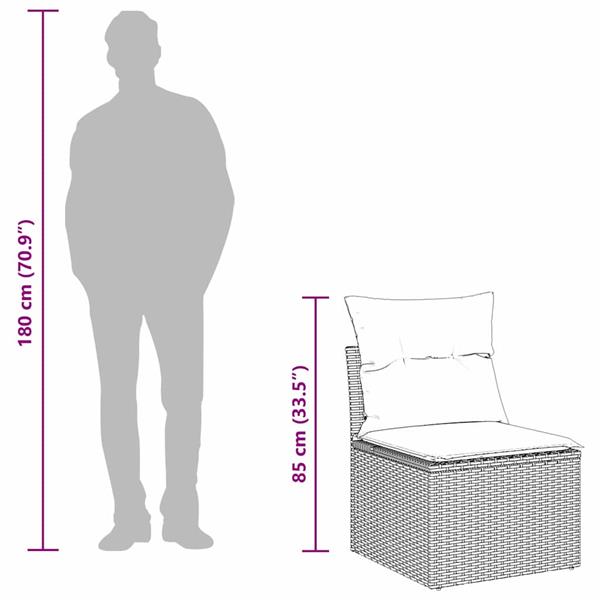 Grote foto vidaxl tuin sofa set met kussen met opslag 5 pcs grijs 55 x 55 x 37 cm tuin en terras tuinmeubelen
