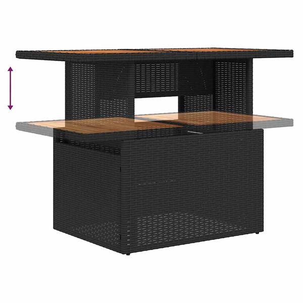 Grote foto vidaxl tuin sofa set met kussen 5 pcs zwart en cr me 100 x 55 x 73 cm tuin en terras tuinmeubelen