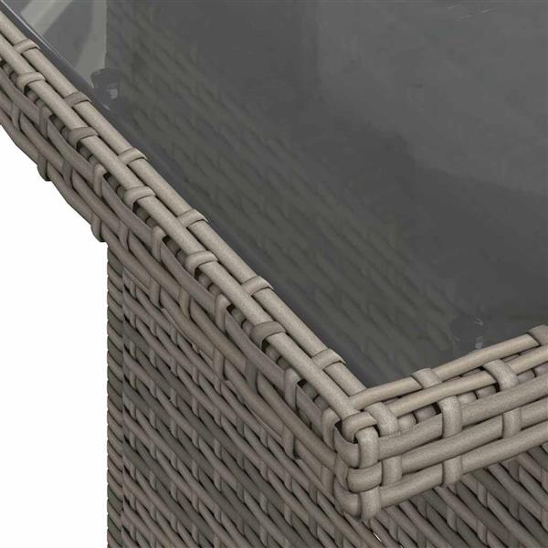 Grote foto vidaxl tuin sofa set 6 pcs grijs poly riet poedergecoat staal glas tuin en terras tuinmeubelen