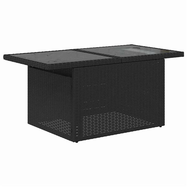 Grote foto vidaxl tuin sofa set met kussen 5 pcs zwart en cr me 100 x 55 x 73 cm tuin en terras tuinmeubelen
