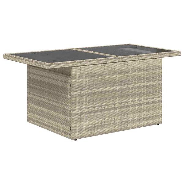 Grote foto vidaxl tuin sofa set met kussen 5 pcs lichtgrijs poly riet tuin en terras tuinmeubelen