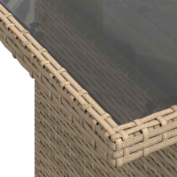Grote foto vidaxl tuin sofa set met kussen 6 pcs beige poly riet tuin en terras tuinmeubelen
