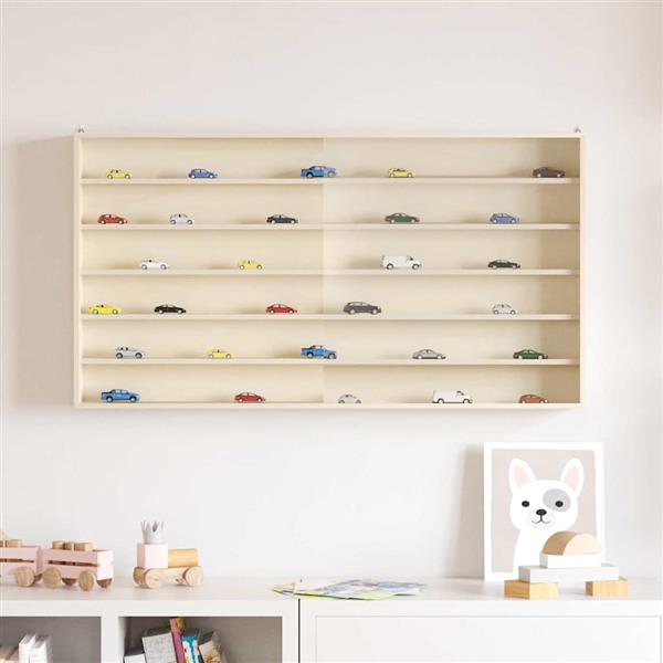 Grote foto vidaxl houten verzameldisplaycase bruin 100 x 8 5 x 54 cm multiplex huis en inrichting woningdecoratie
