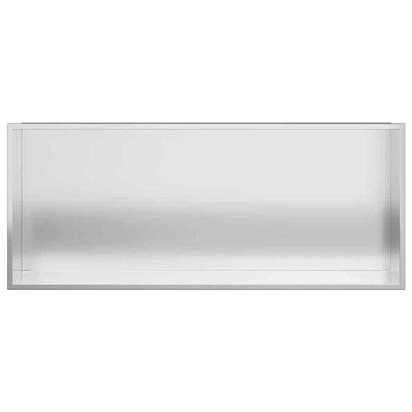 Grote foto vidaxl douche niche zilver 75 x 30 x 9.5 cm roestvrij staal huis en inrichting complete badkamers