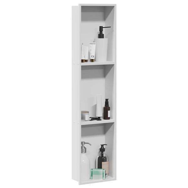 Grote foto vidaxl douche niche wit 90 x 20 x 9.5 cm roestvrij staal huis en inrichting complete badkamers