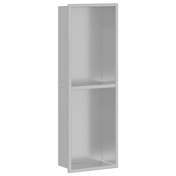Grote foto vidaxl douche niche zilver 60 x 20 x 9.5 cm roestvrij staal huis en inrichting complete badkamers